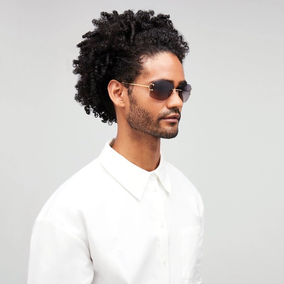 Cartier C Decor Men's Sunglasses CT0008RS-001 Gold Frame Gradient Grey Lens - Picture 10 of 10